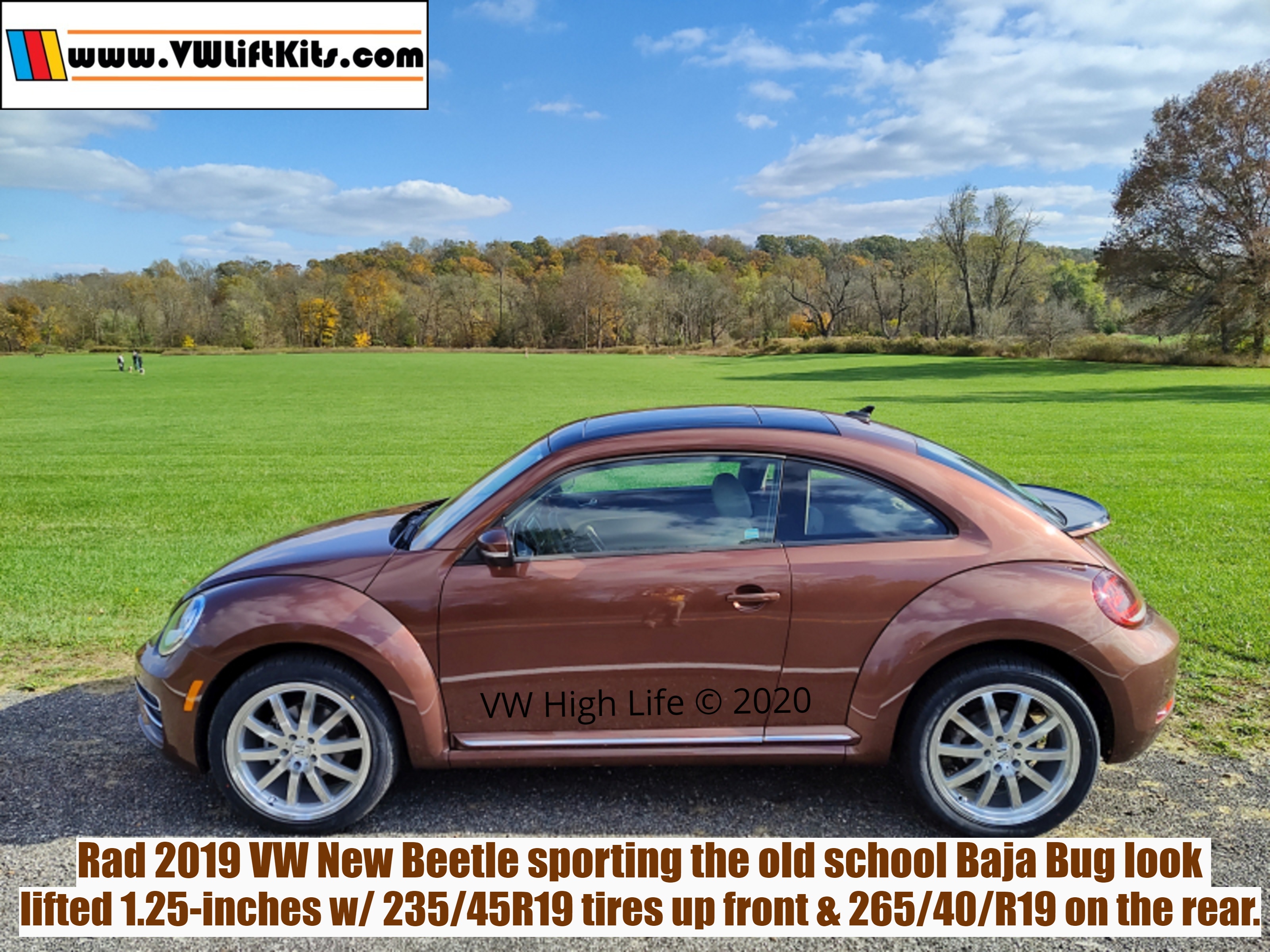 Super Cool VW New Beetle A5 lifted with 27-inch all season tires on 19-inch wheels!!